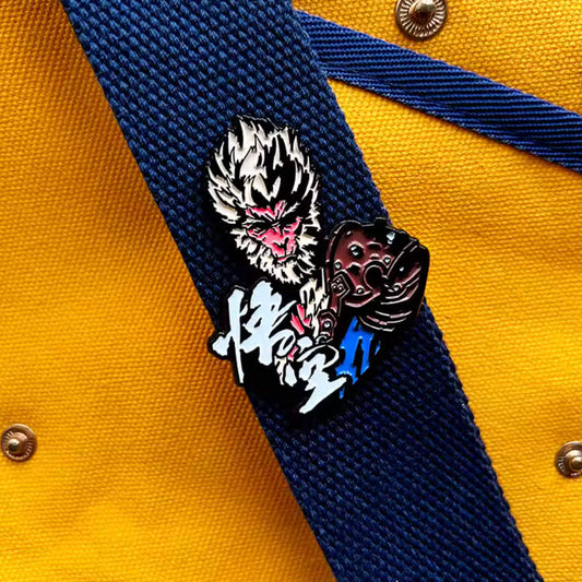 Black Myth: Wukong themed metal enamel pin.