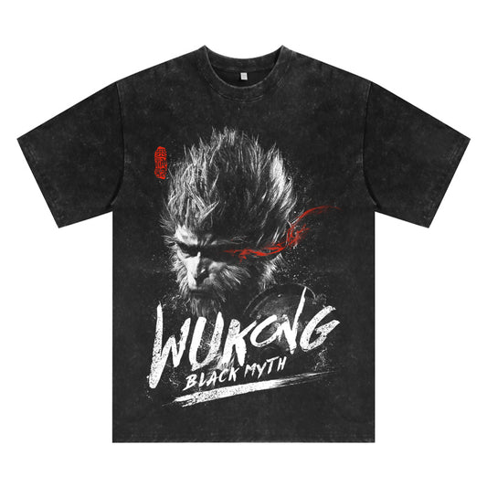 Black Myth: Wukong, pure cotton vintage T-shirt